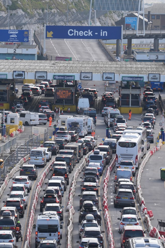 Traffic at the Port of Dover this morning