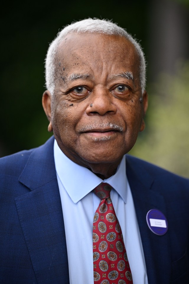 Journalist and broadcaster Trevor McDonald looked smart as he turned up to the courts