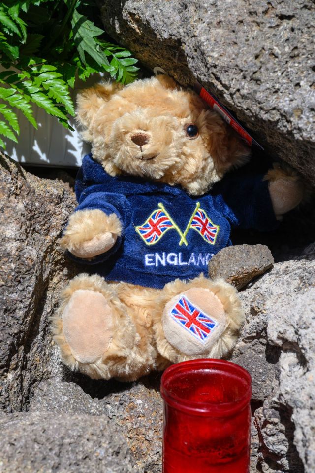 A teddy bear left at the scene in Tenerife