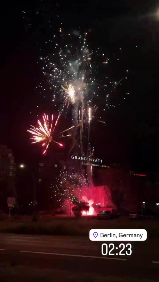 Turkish fans set off fireworks in the middle of the night to wake up the Dutch team