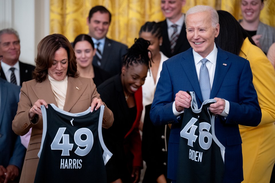 Biden also introduced his second in command, Kamala Harris, as 'Vice President Trump'