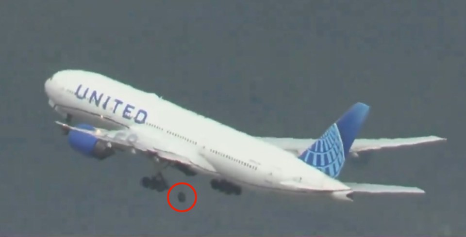 An earlier incident from March saw another Boeing jet operated by United Airlines lose its main tyre in mid-air