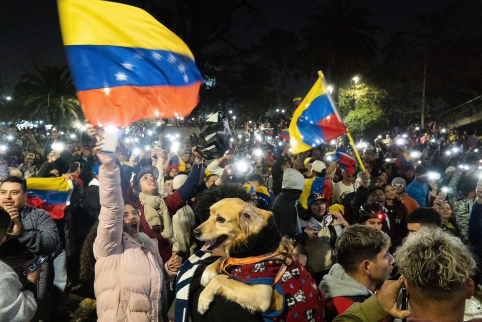 Opposition supporters wait for results in Santiago, Chile