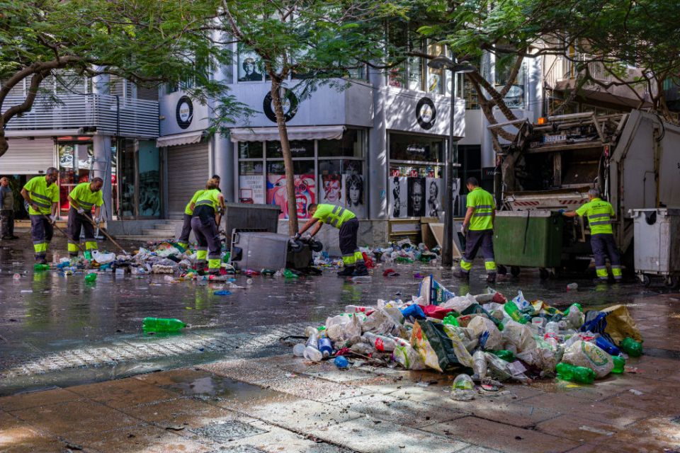 The streets of Tenerife are often left covered in smashed bottles, empty drug paraphernalia and litter after boozy nights out