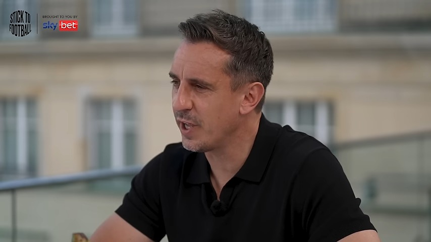 Gary Neville has named the best forward he played alongside at Man Utd