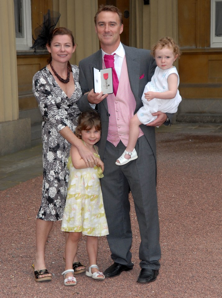 Thorpe, his wife Amanda and their daughters Kitty and Emma in 2007