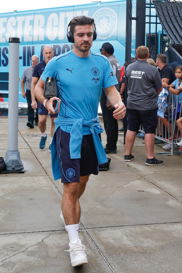 Jack Grealish left the venue using a secret tunnel