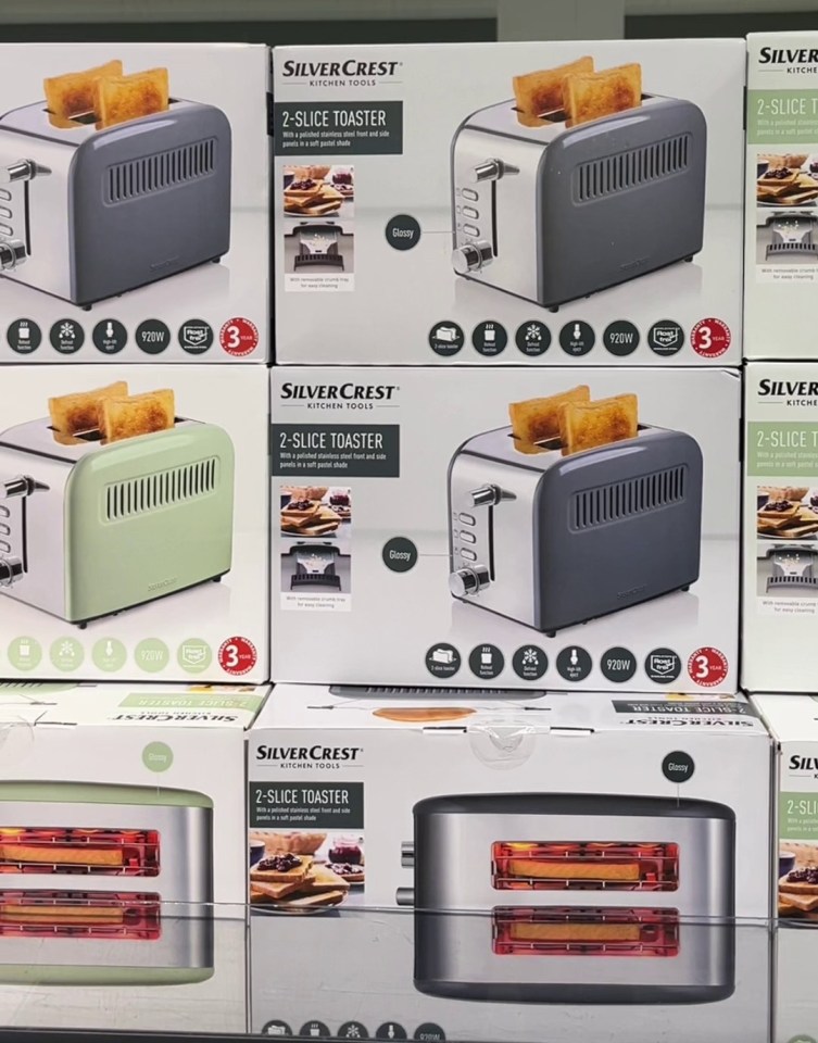 The pastel toasters are perhaps the star of the show for their bargain price