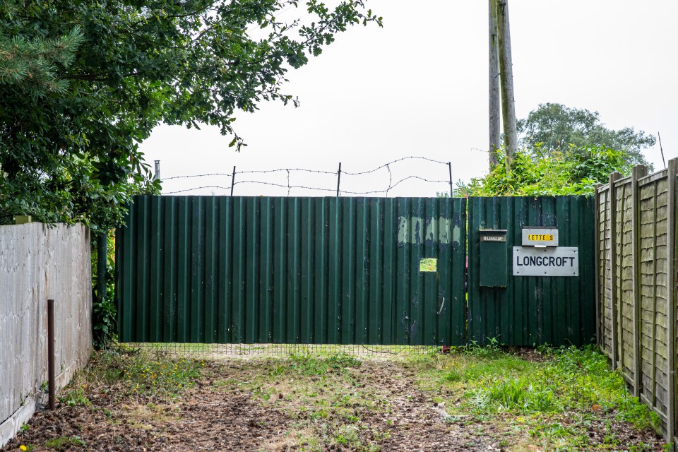 Peter and his wife have fortified it with an 8ft high padlocked gate and barbed wire