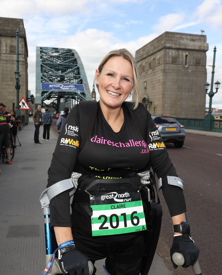 Claire taking part in the Great North Run in Newcastle in 2016