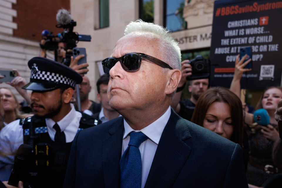 Huw Edwards outside court on Wednesday