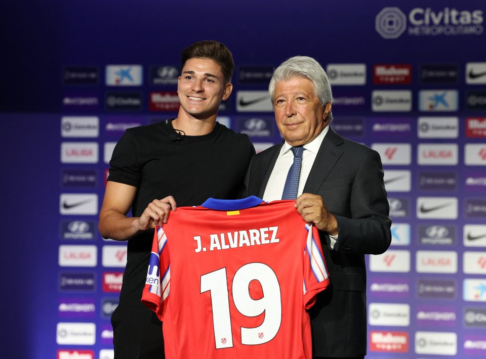 Julian Alvarez left Man City in a £82m deal to Atletico Madrid