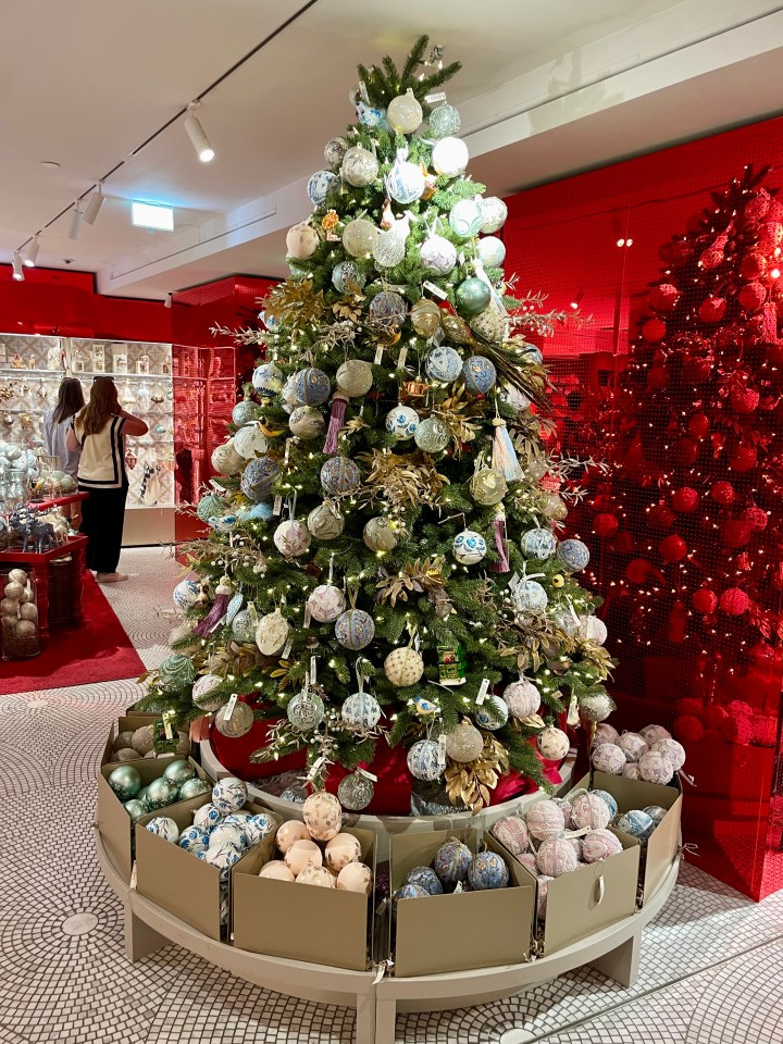 a christmas tree with lots of ornaments on it