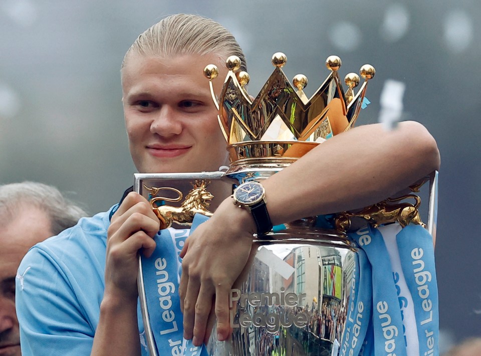 Erling Haaland's 27 Prem goals last season fired Man City to a fourth consecutive title