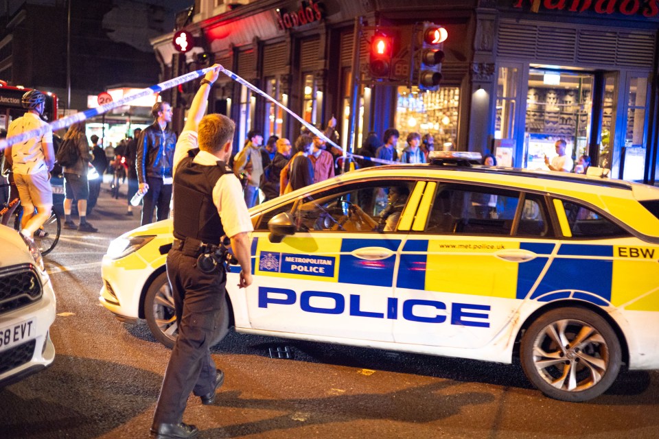 The aftermath of the shooting in Dalston