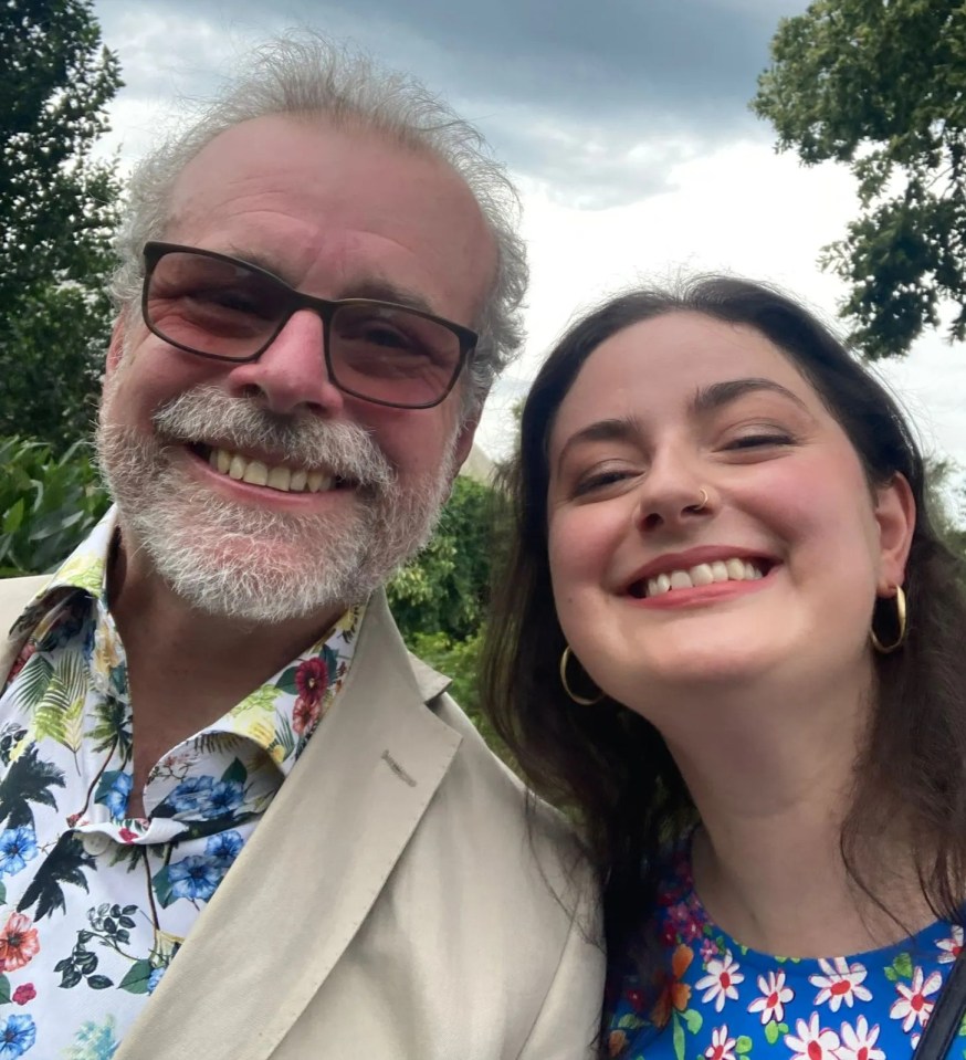 David thought that hitting his weight loss goals was a good thing (pictured with his daughter Lucinda)