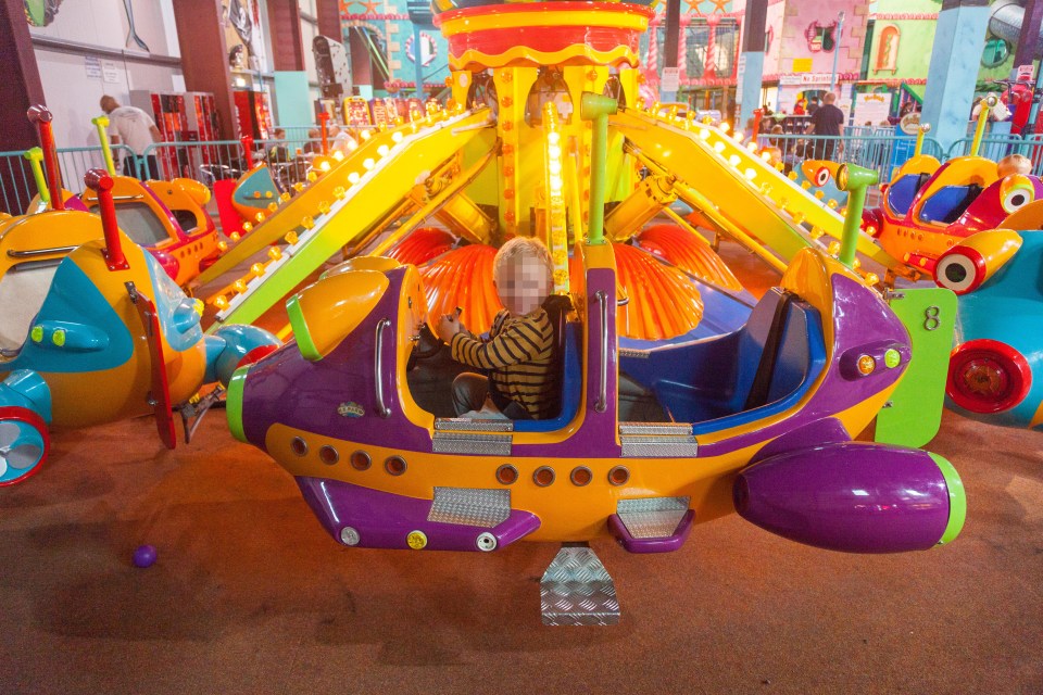 The indoor play area is home to selection of rides, including the Submarine Ride