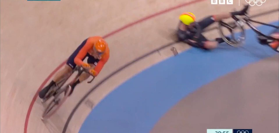 Van Schip cycled off as Wood fell to the ground