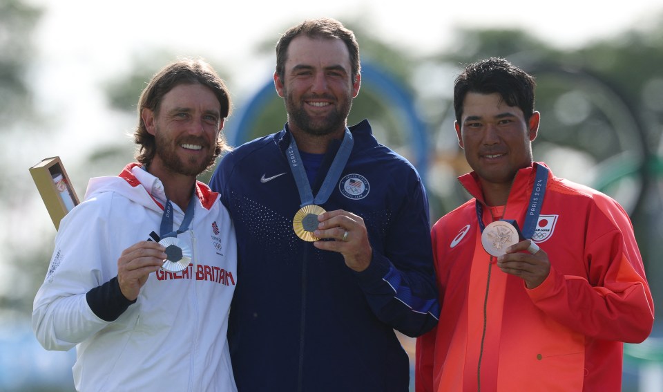 Tommy Fleetwood, left, claimed silver for Team GB but narrowly missed out on gold