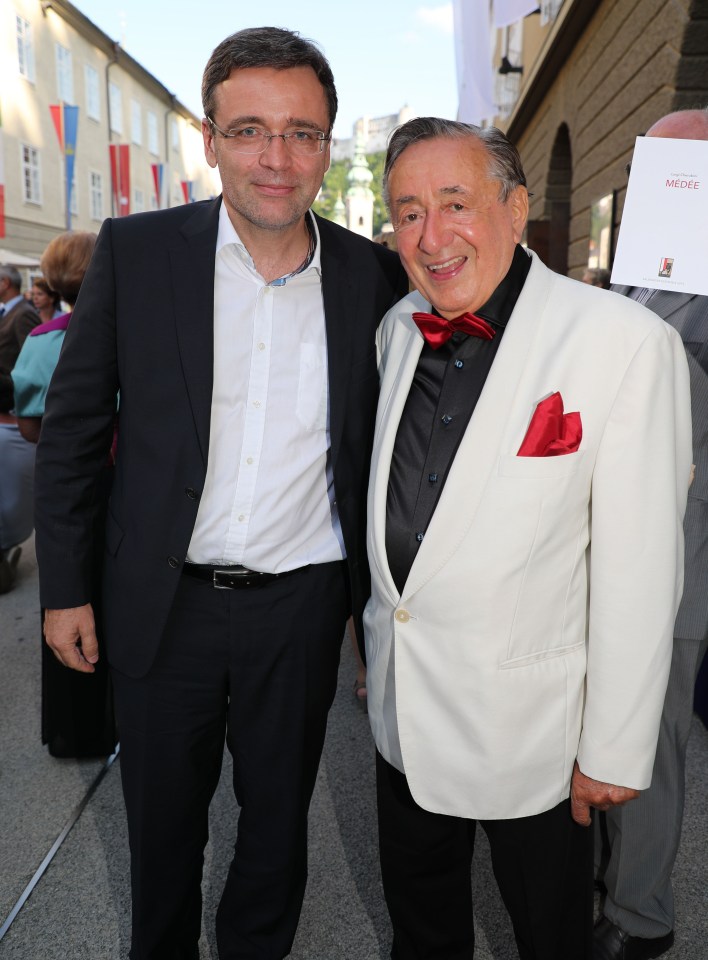 Mandatory Credit: Photo by Action Press/Shutterstock (10351036c)..Richard Lugner and son Andreas..'Medee' opera premiere, Salzburg Festival, Austria - 30 Jul 2019