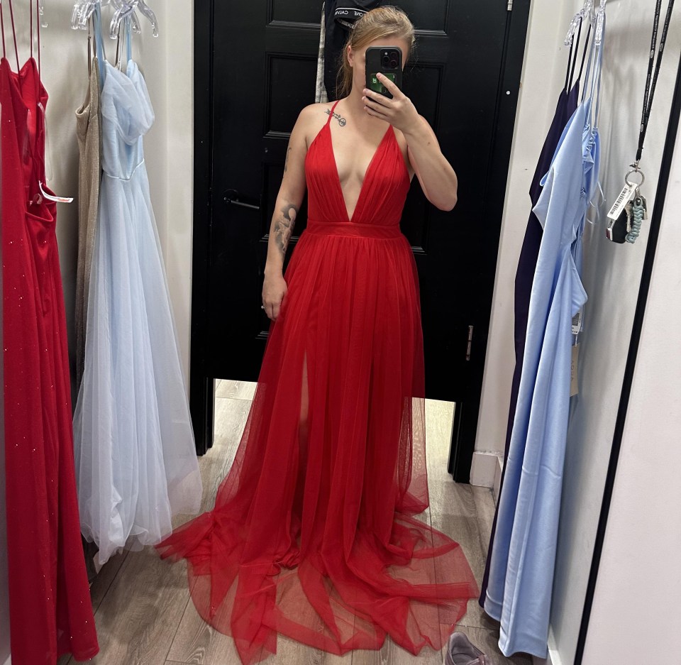 A wedding guest showed off the dress she was planning on wearing to her first ever nuptials