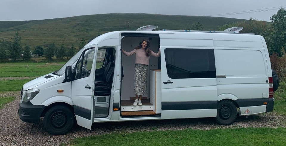 The couple renovated the van by themselves during lockdown