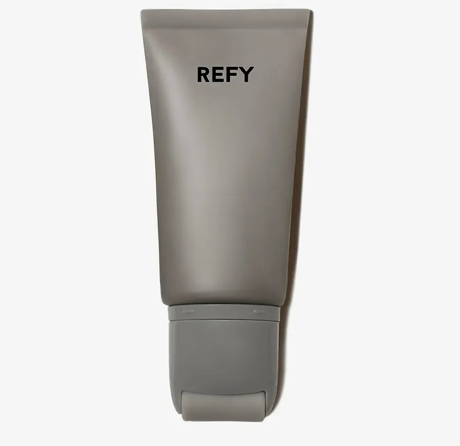 a grey tube with refy written on it