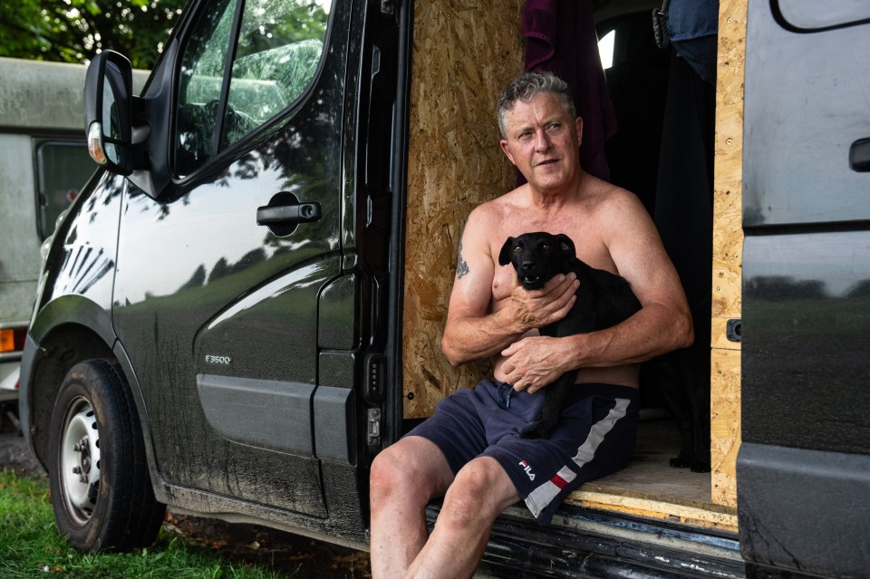 Tim lives in Bristol in his van with his dog