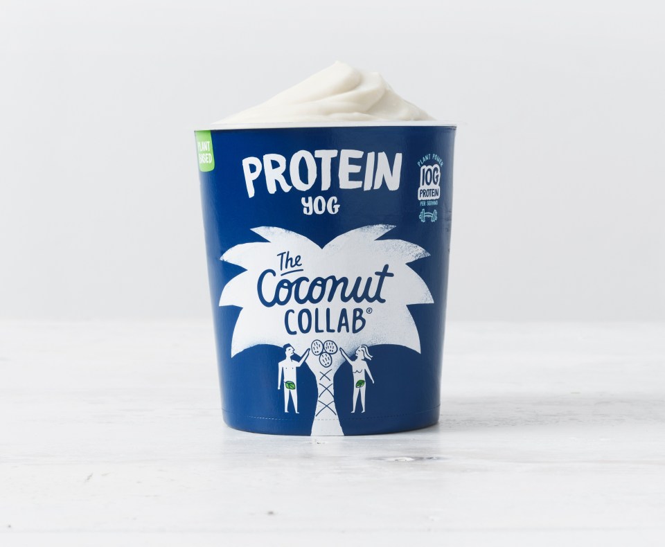 a cup of protein yog the coconut collab