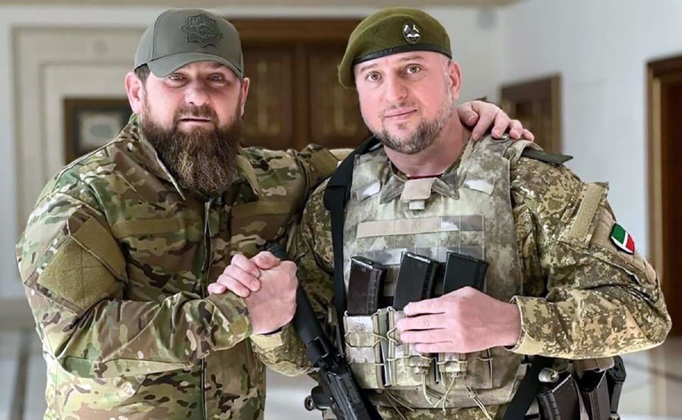 Chechen warlord Ramzan Kadyrov (left) with Russian Major-General Apty Alaudinov, commander of the Akhmat [Chechen] special forces