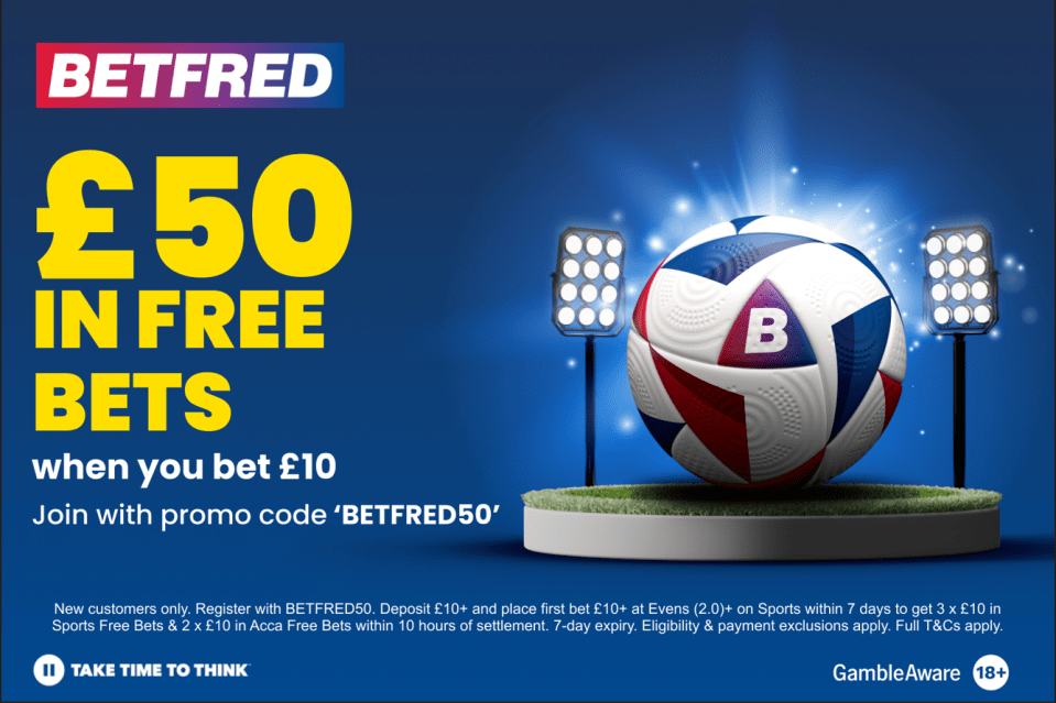 Get £50 in free bets for Leicester vs Tottenham in the Premier League