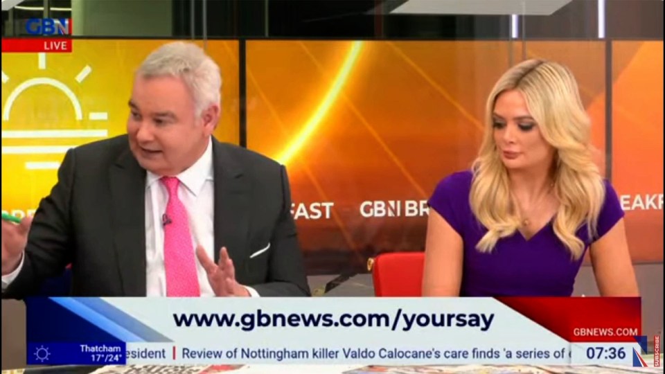 Eamonn Holmes furiously clashed with a guest on live TV