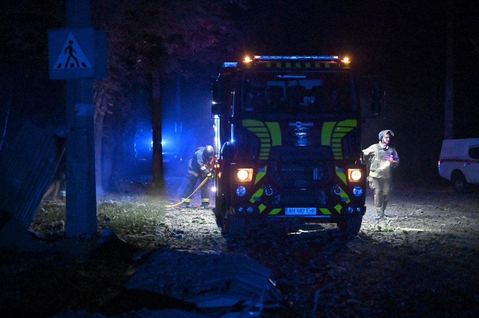 Ukrainian emergency services conduct a search and rescue operation among the rubble of a destroyed hotel following a Russian strike in the town of Kramatorsk on August 24, 2024, amid the Russian invasion of Ukraine. A nighttime Russian strike on a hotel in the eastern Ukrainian city of Kramatorsk wounded two journalists, while a third was missing in the rubble, authorities said Sunday. Vadym Filashkin, head of the Donetsk regional government, said the journalists were British, US and Ukrainian nationals and that a search operation was underway for the missing journalist. (Photo by Genya SAVILOV / POOL / AFP) / SOLELY FOR REUTERS (Photo by GENYA SAVILOV/POOL/AFP via Getty Images)