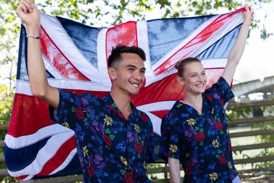 Team GB flagbearers for the Paris 2024 closing ceremony - Olympic champions Alex Yee and Bryony Page