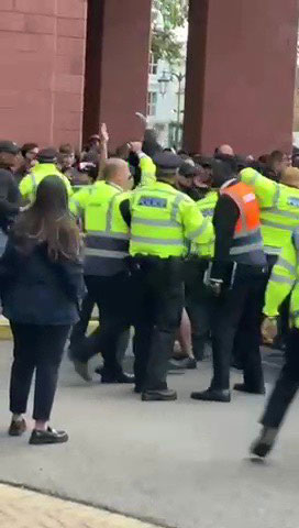 Police were forced to intervene with Servette fans ahead of their Conference League clash with Chelsea