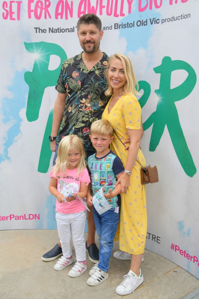 Laura with ex husband Alex Goward and their children