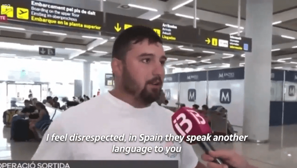 A tourist complains that nobody speaks Spanish in Magaluf