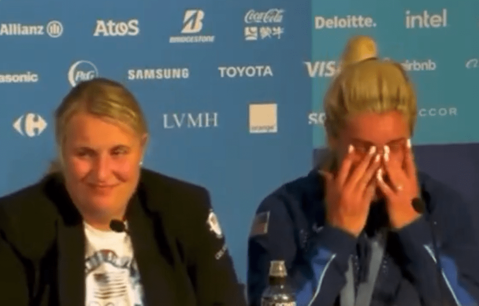 The USWNT skipper asked for no more questions as she wiped away her tears