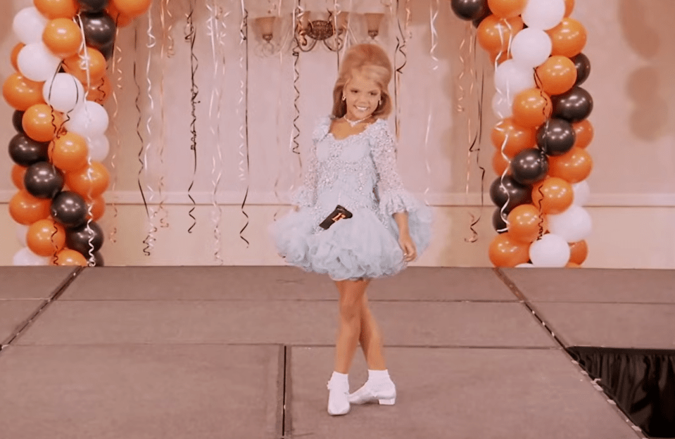 Little Chloe, pictured above, is a US pageant queen