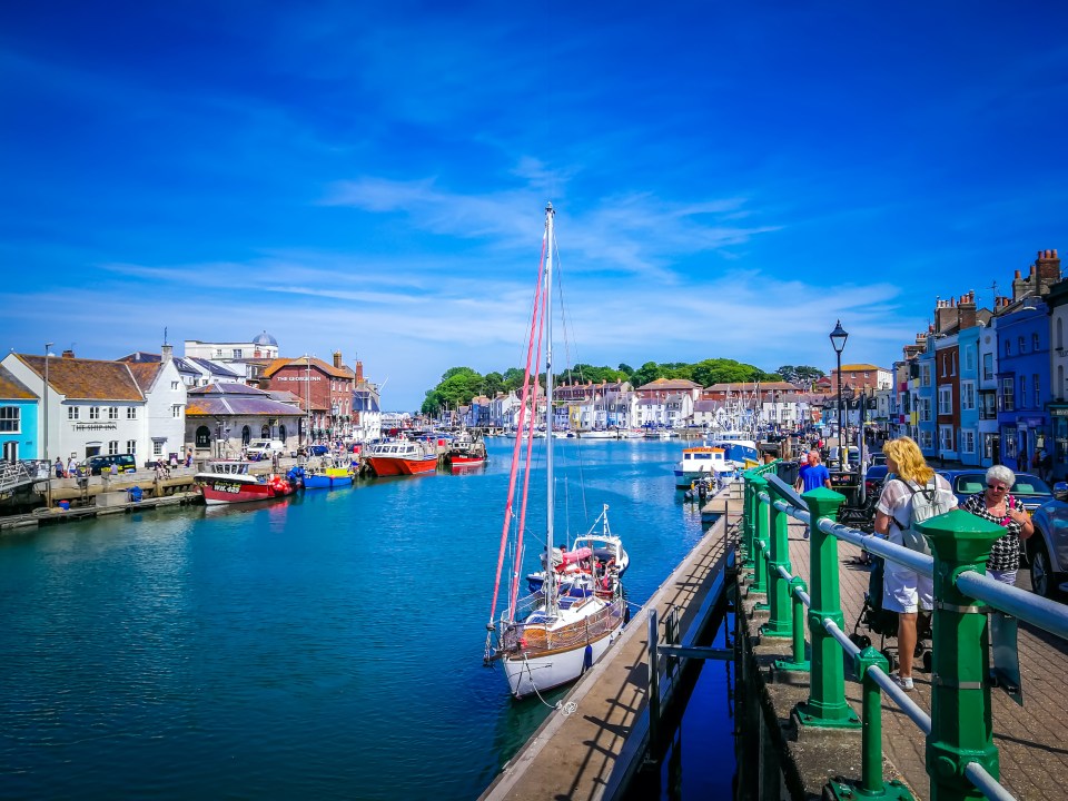 Weymouth's harbour is surrounded by restaurants and pubs