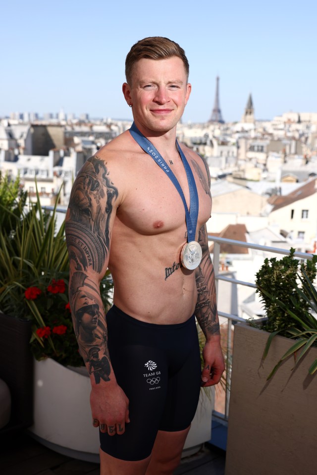 Adam Peaty attends the Speedo Athlete Media Day at Hotel Dame des Arts