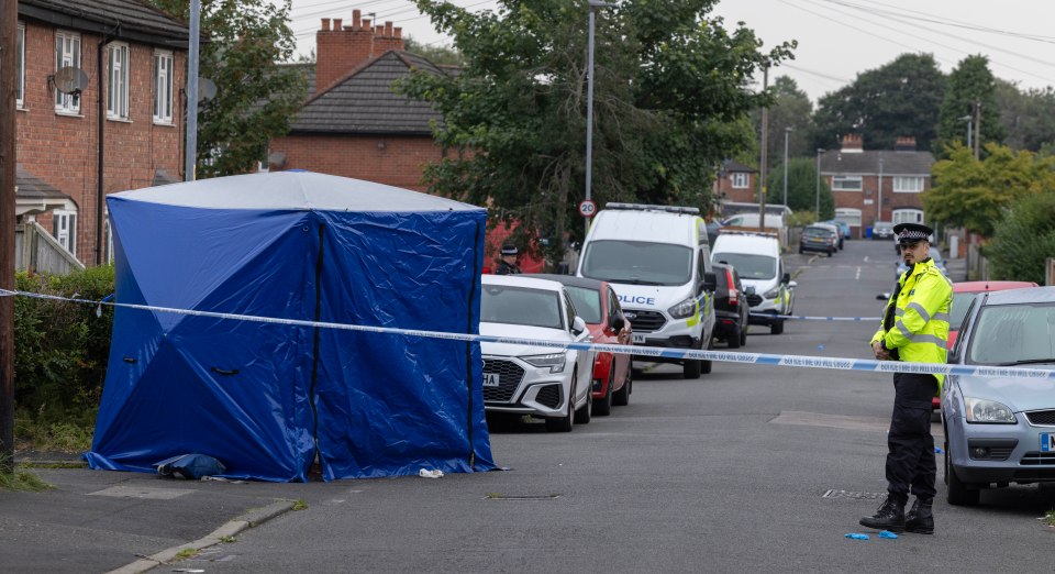 A police cordon is in place this morning