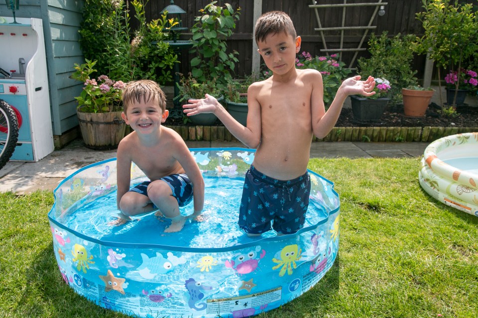 The boys didn’t like the floppy sides of this pool