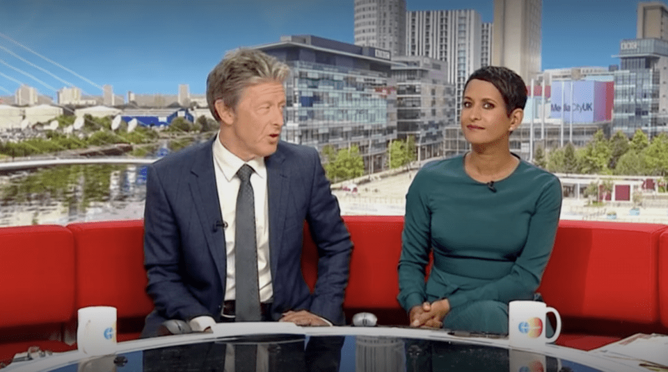 Naga Munchetty and Charlie Stayt were at the helm as the show channel-hopped