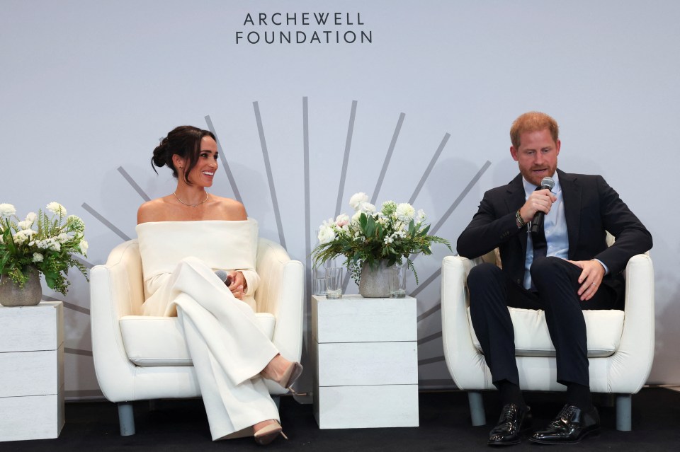 Harry and Meghan spoke on stage during the annual World Mental Health Day Festival and The Archewell Foundation Parents’ Summit in New York last year