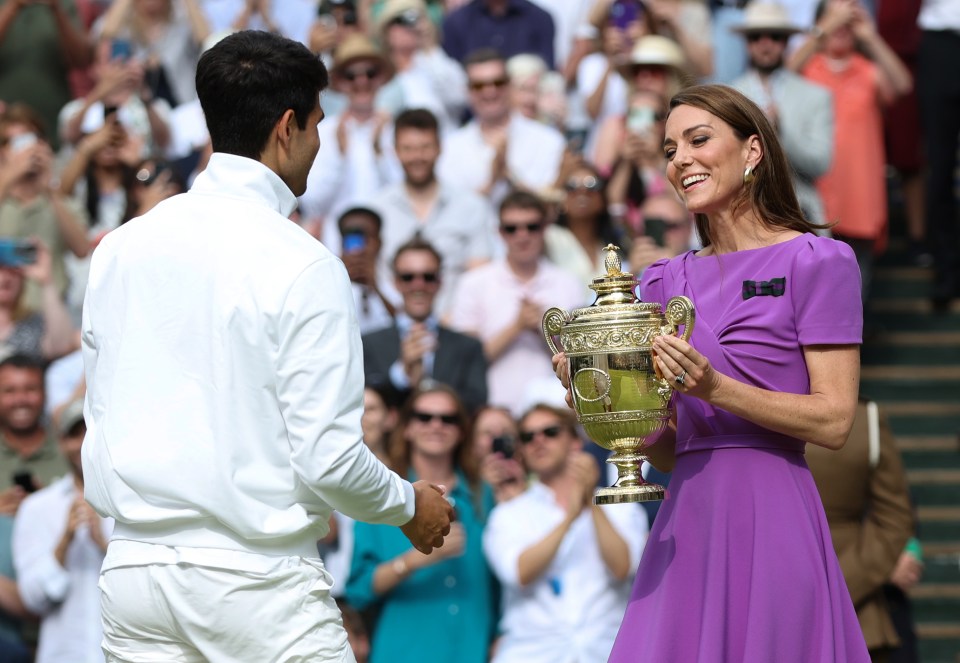 Royal fans were delighted when Kate attended the Wimbledon Men’s Final on July 14