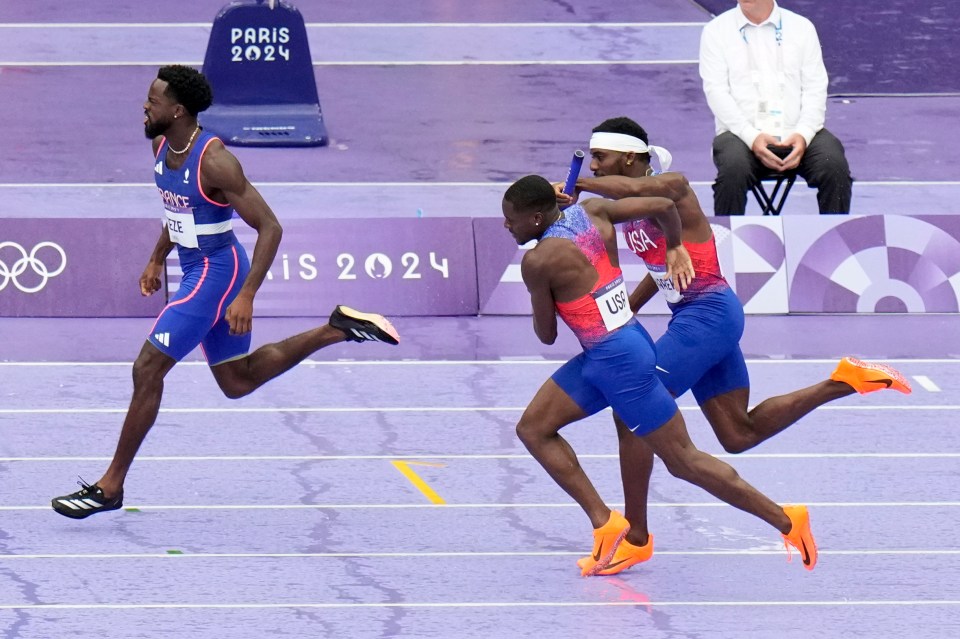 Christian Coleman and Kenny Bednarek messed up the baton exchange