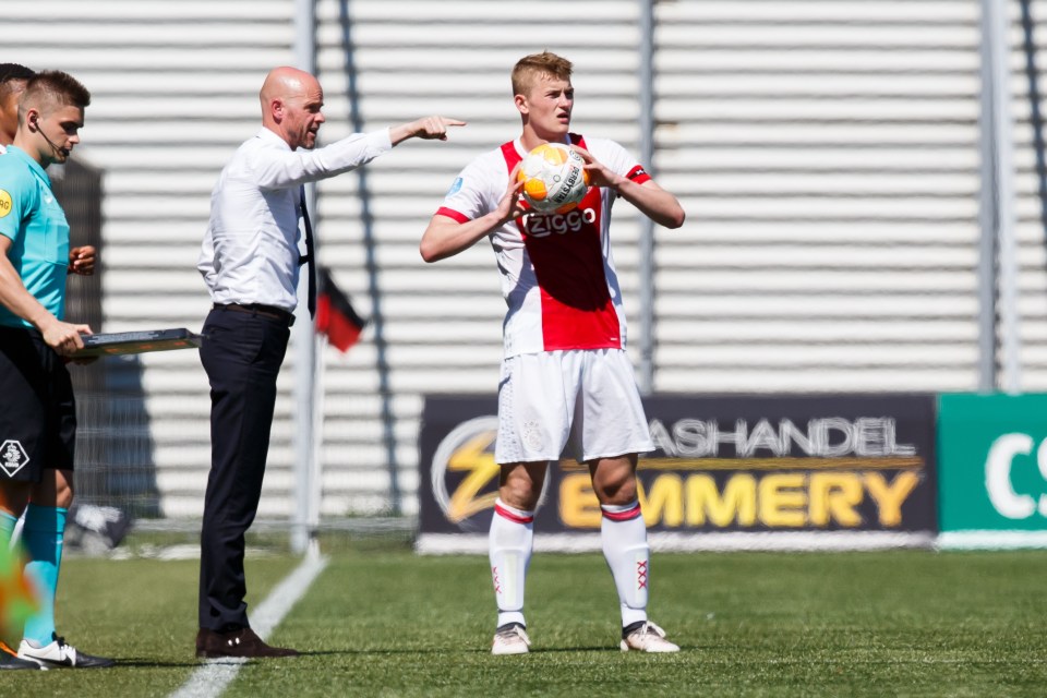 De Ligt was Ajax's youngest-ever captain under Ten Hag