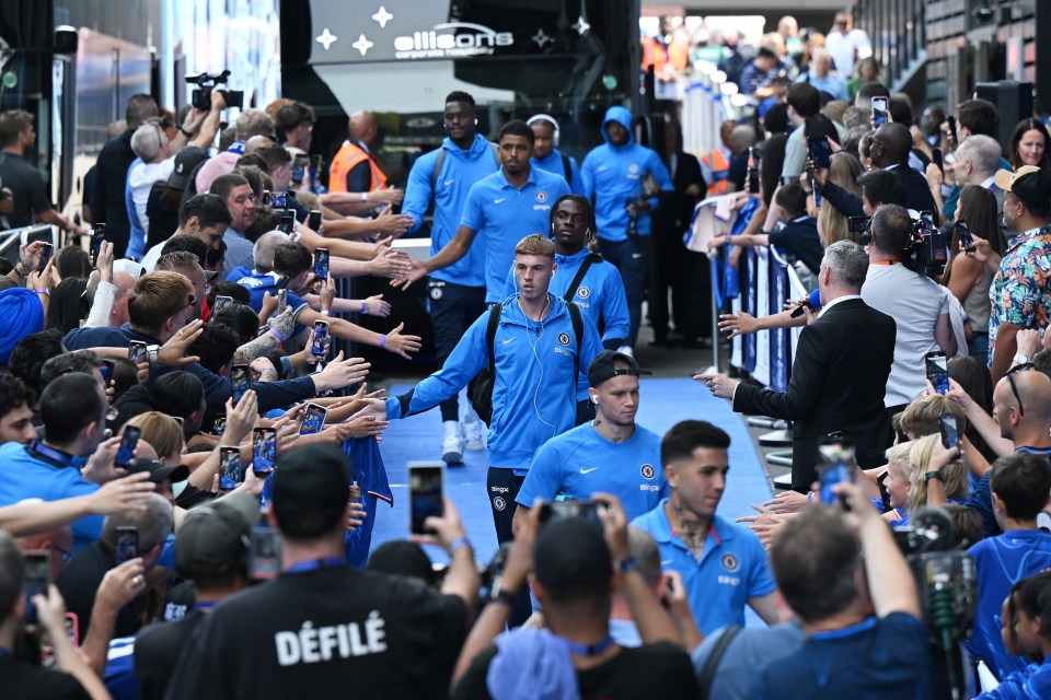 Chelsea stars were welcomed by fans ahead of their season opener