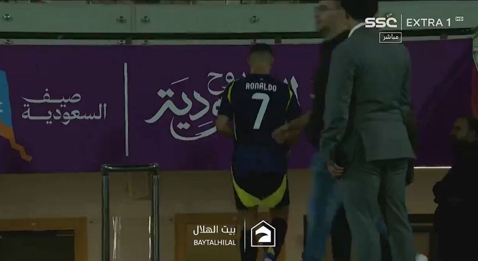 The Al-Nassr forward stormed off the pitch following their 4-1 loss to Al-Hilal